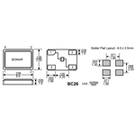 BC26EFI120-40.000000,6035mm,40MHz,Bomar四腳貼片晶振